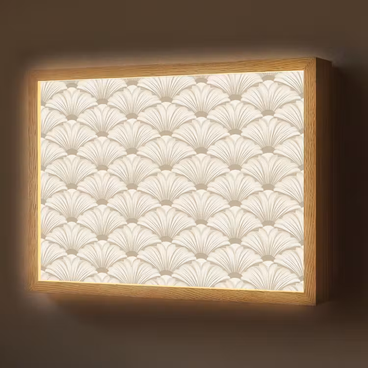Klassiek - Art - Beige Light Box met batterij (Wandlamp) middel 907 -z3d_website