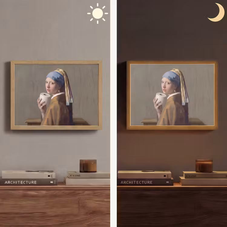 Klassiek - Humor - Kleurrijk Light Box met batterij (Wandlamp) middel -sfeer3