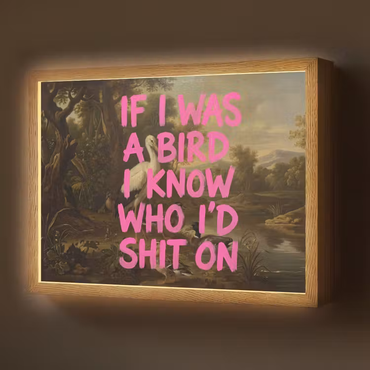 Klassiek - Humor - Roze Light Box met batterij (Wandlamp) middel -z3d_website