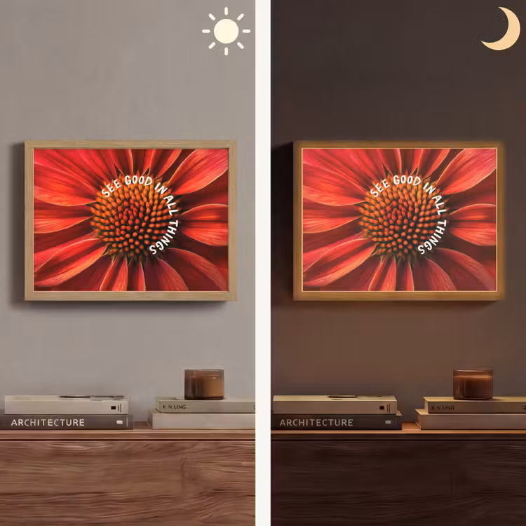 Close up - Bloem - Quote - Rood Light Box met batterij (Wandlamp) middel -sfeer3
