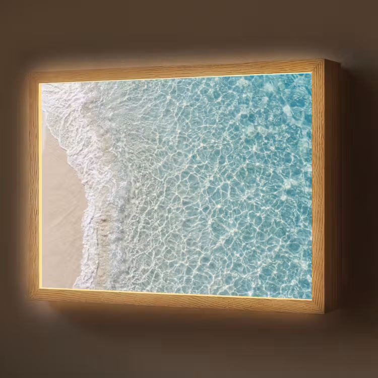 Kust - Zand - Blauw Light Box met batterij (Wandlamp) middel -z3d_website