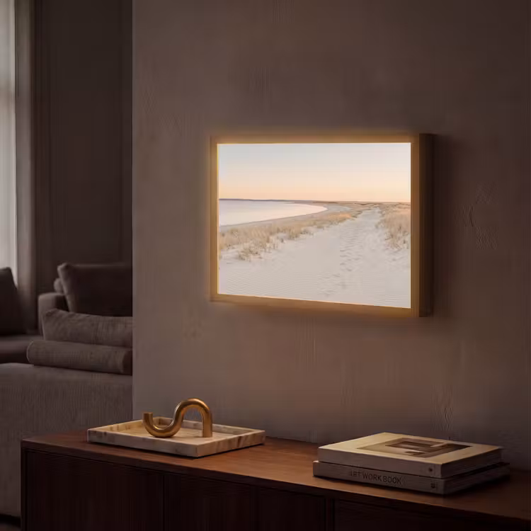 Kustlijn - Horizon - Hek Light Box met batterij (Wandlamp) middel -sfeer1