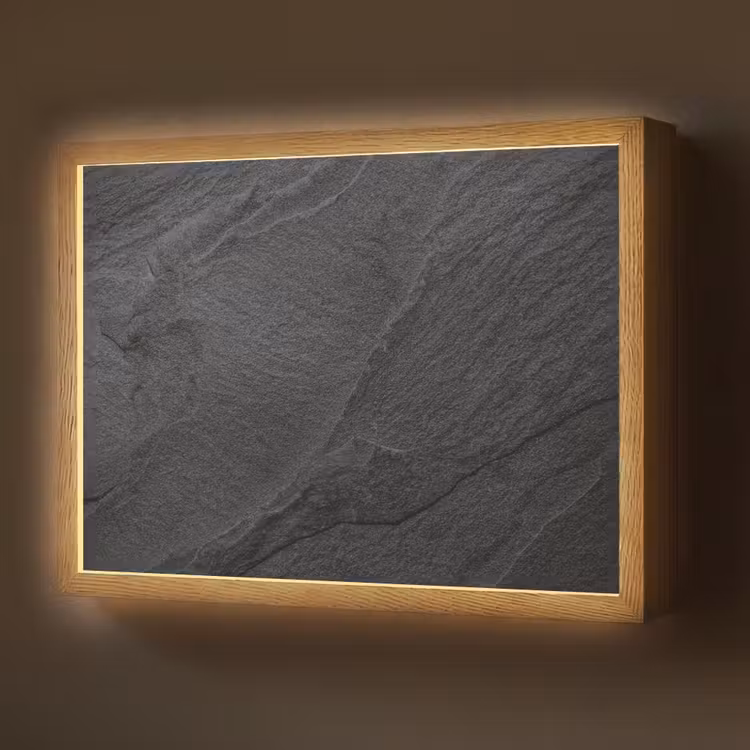 Beton - Zwart - Industrieel Light Box met batterij (Wandlamp) middel -z3d_website