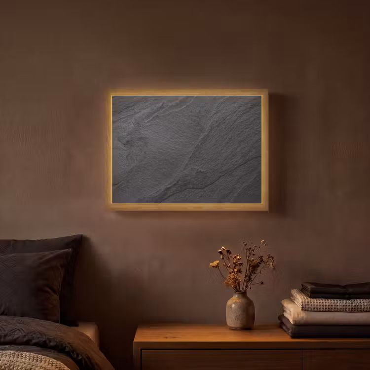 Beton - Zwart - Industrieel Light Box met batterij (Wandlamp) middel -sfeer4