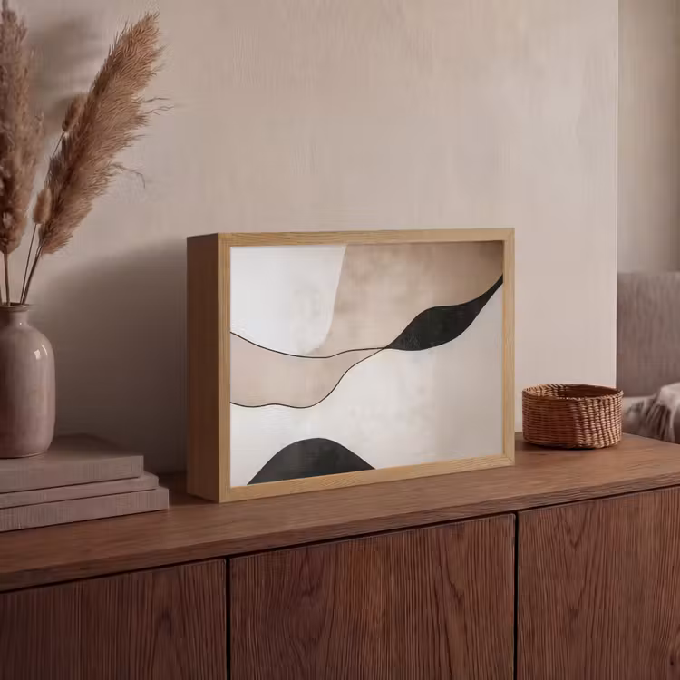 Contourlijnen - Abstracte landschap Light Box met batterij (Wandlamp) middel -sfeer2