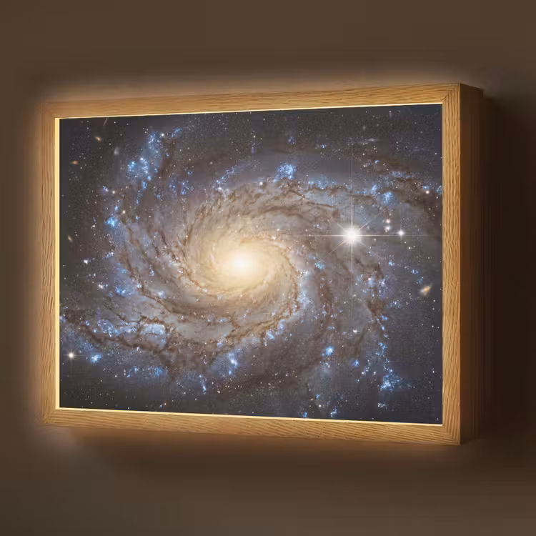 Kosmos - Sterrenstelsel - Donker Light Box met batterij (Wandlamp) middel -z3d_website