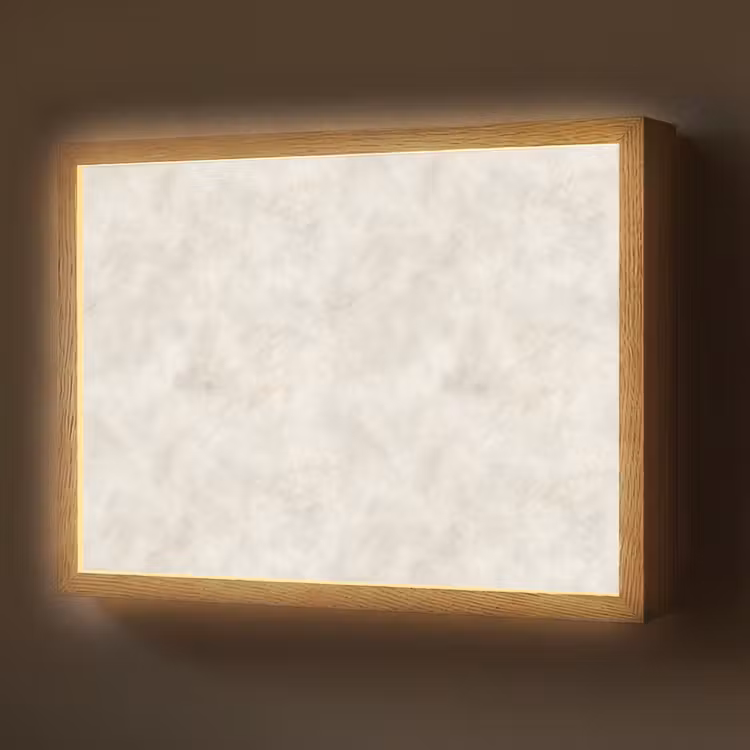 Crèmebeige - Marmer - Aders Light Box met batterij (Wandlamp) middel 907 -z3d_website