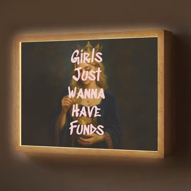 Kroon - Vrouw - Jurk - Opvallend Light Box met batterij (Wandlamp) middel -z3d_website