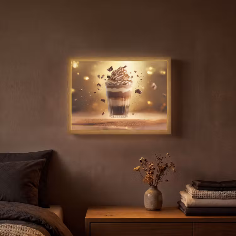 Dessert - Chocolade - Zoet - Eten Light Box met batterij (Wandlamp) middel -sfeer4