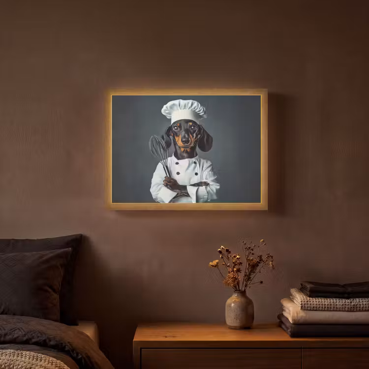 Hond - Garde - Kok Light Box met batterij (Wandlamp) middel -sfeer4