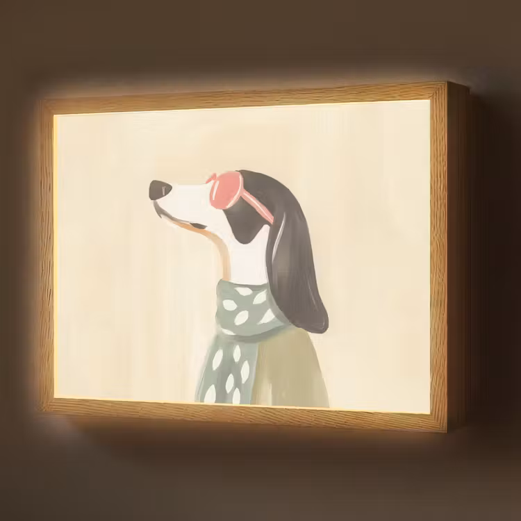 Hond - Zonnebril - Sjaal Light Box met batterij (Wandlamp) middel -z3d_website