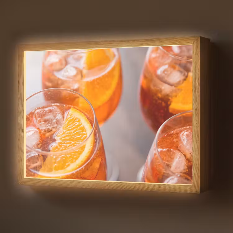 Drank - Sinaasappel - IJs - Zomer - Oranje Light Box met batterij (Wandlamp) middel -z3d_website