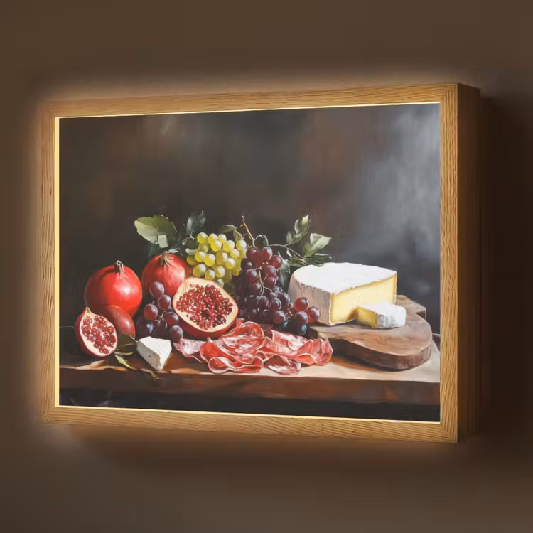 Borrelplank - Stilleven - Vintage Light Box met batterij (Wandlamp) middel -z3d_website