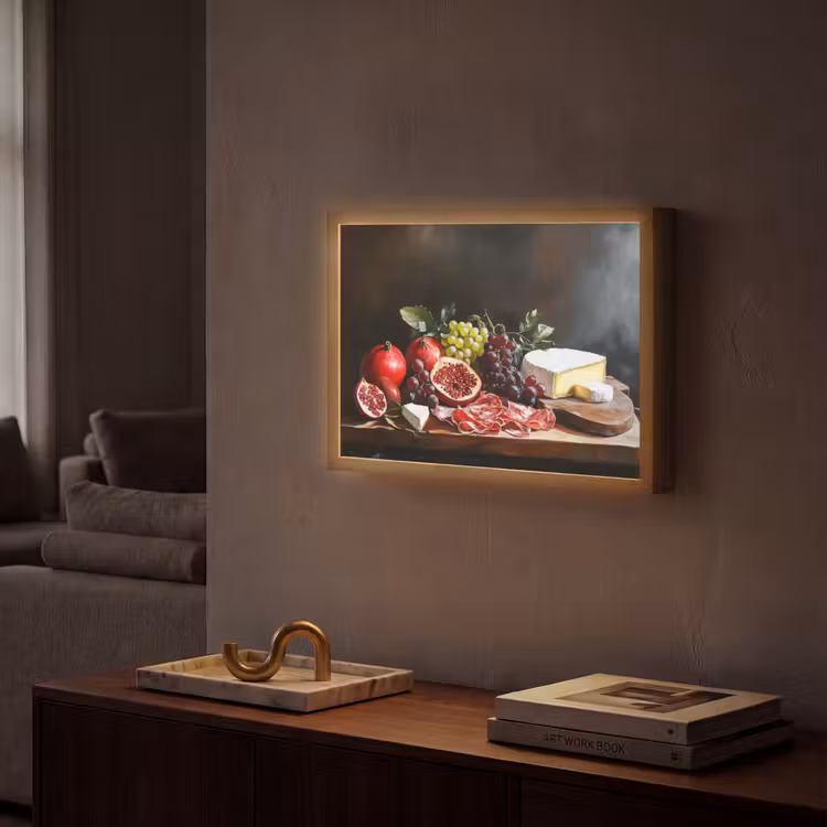 Borrelplank - Stilleven - Vintage Light Box met batterij (Wandlamp) middel -sfeer1