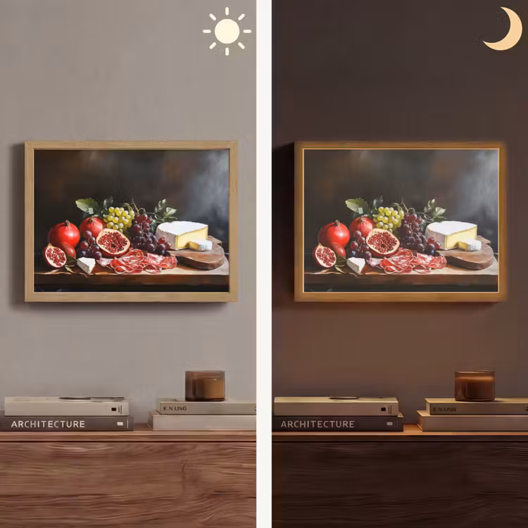 Borrelplank - Stilleven - Vintage Light Box met batterij (Wandlamp) middel -sfeer3