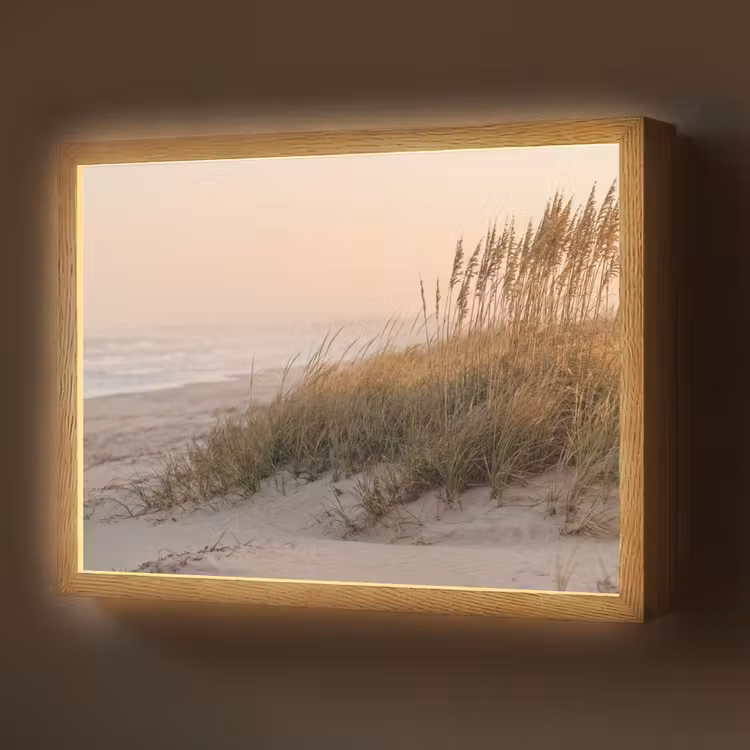 Duinlandschap - Zonsondergang - Strand Light Box met batterij (Wandlamp) middel -z3d_website