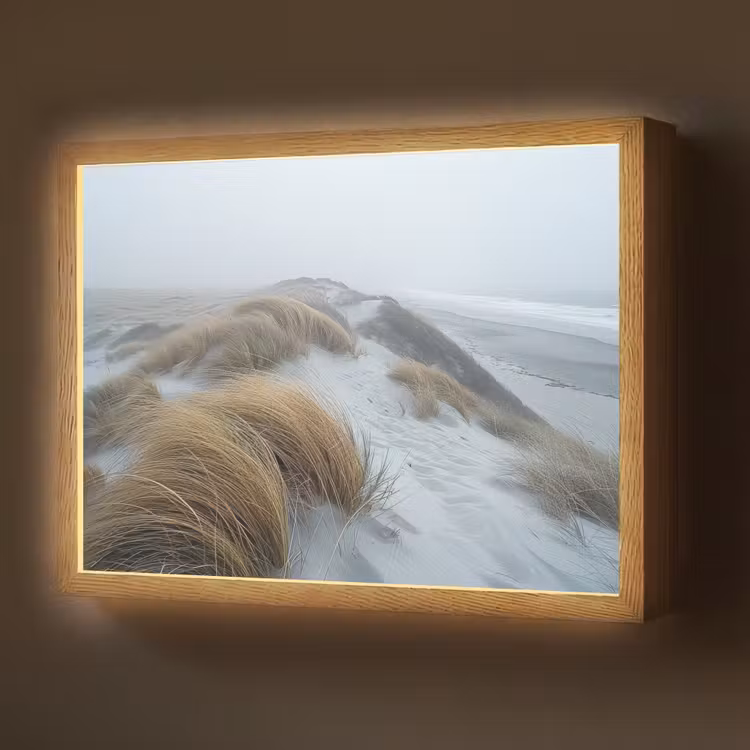 Duinen - Strand - Planten - Natuur Light Box met batterij (Wandlamp) middel -z3d_website