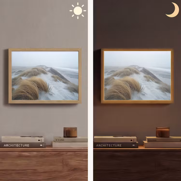 Duinen - Strand - Planten - Natuur Light Box met batterij (Wandlamp) middel -sfeer3