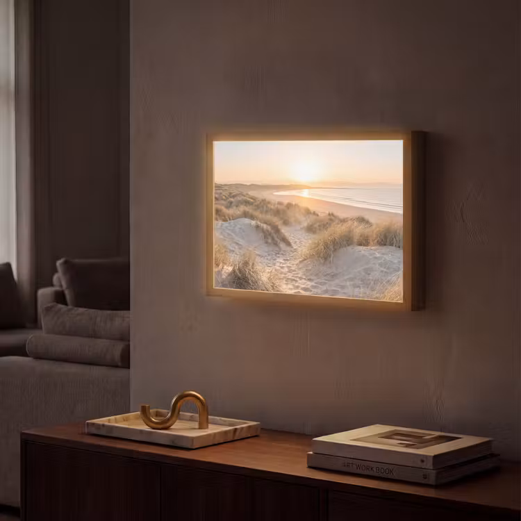 Duinen - Strand - Zee Light Box met batterij (Wandlamp) middel -sfeer1