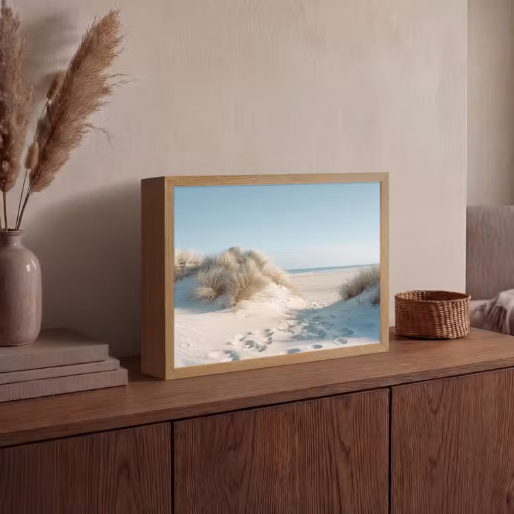Duinen - Planten - Zomer - Natuur Light Box met batterij (Wandlamp) middel -sfeer2