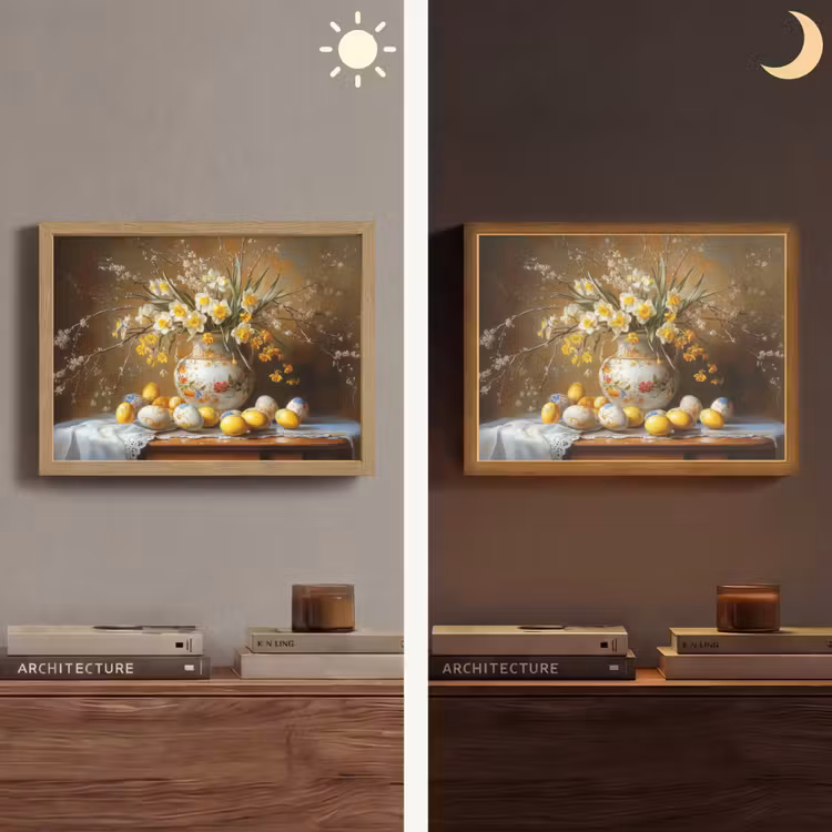 Paaseieren - Stilleven - Vaas Light Box met batterij (Wandlamp) middel -sfeer3