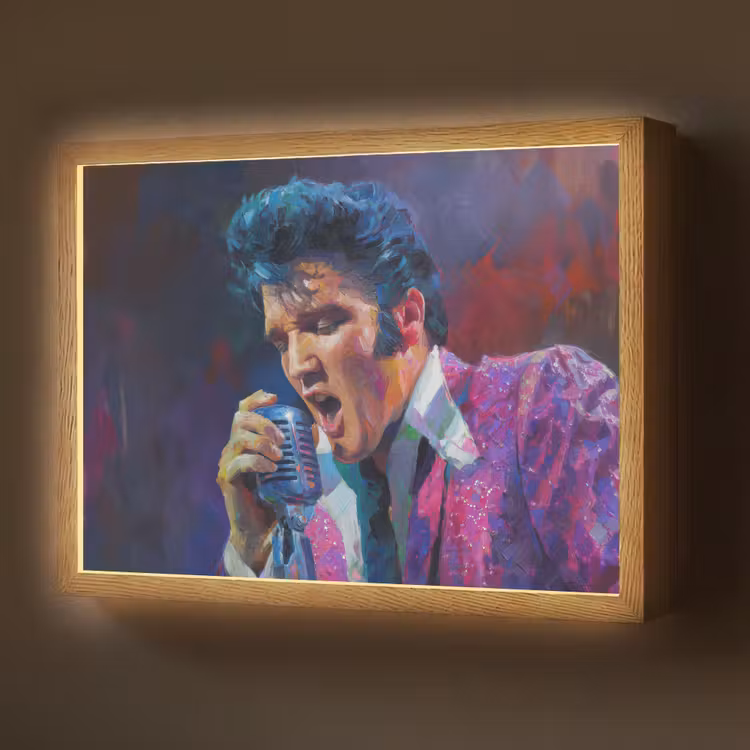Expressief - Microfoon - Paars Light Box met batterij (Wandlamp) middel -z3d_website