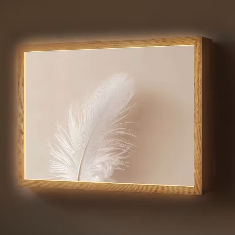 Veer - Minimalistisch - Roze Light Box met batterij (Wandlamp) middel -z3d_website
