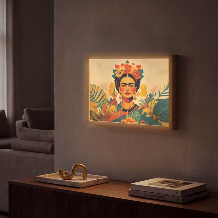 Vrouwelijk - Bloemen - Sieraden Light Box met batterij (Wandlamp) middel -sfeer1