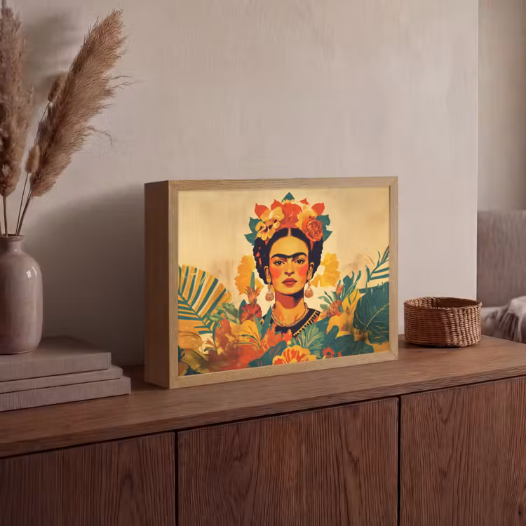 Vrouwelijk - Bloemen - Sieraden Light Box met batterij (Wandlamp) middel -sfeer2