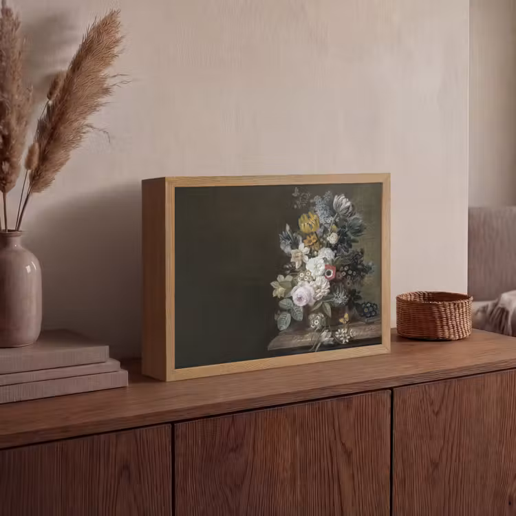 Bloemen - Eelke Jelles Eelkema - Oude meesters Light Box met batterij (Wandlamp) middel -sfeer2