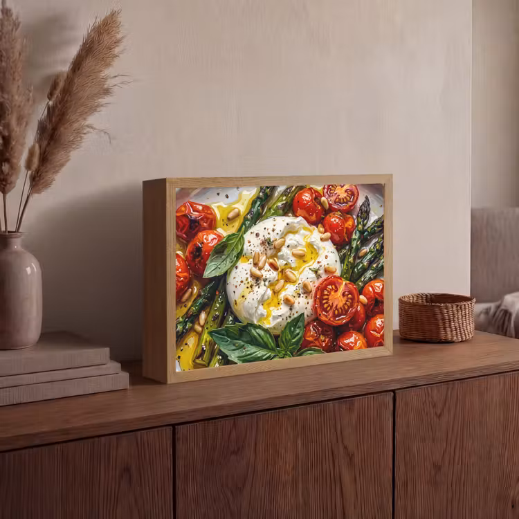Eten - Groenten - Kaas - Modern - Vers Light Box met batterij (Wandlamp) middel -sfeer2