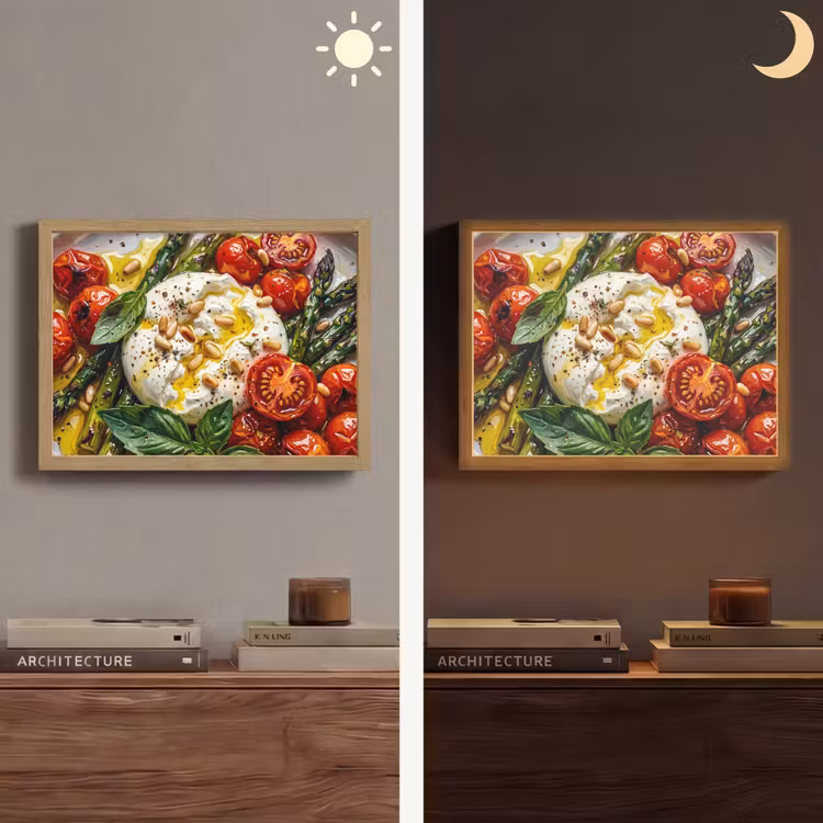 Eten - Groenten - Kaas - Modern - Vers Light Box met batterij (Wandlamp) middel -sfeer3