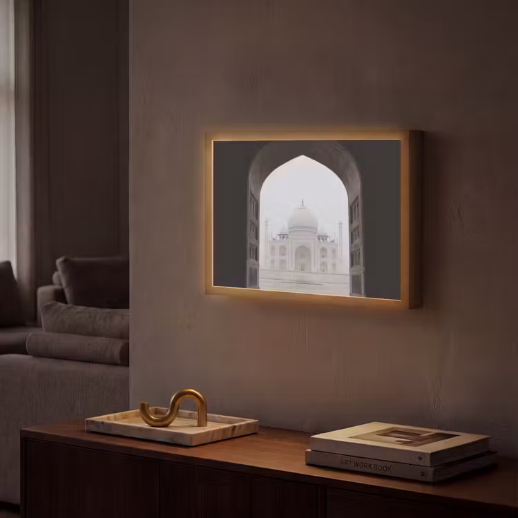 Poort - Symmetrische koepel - Minaretten - Moskee Light Box met batterij (Wandlamp) middel -sfeer1