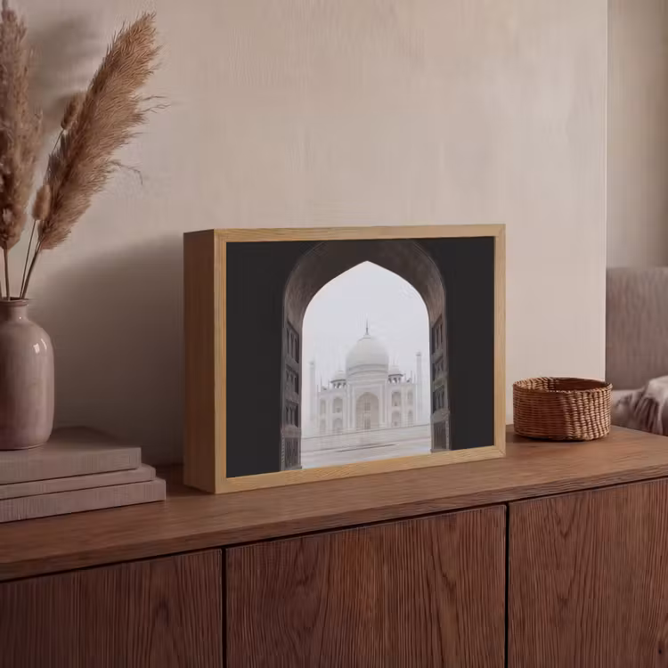 Poort - Symmetrische koepel - Minaretten - Moskee Light Box met batterij (Wandlamp) middel -sfeer2