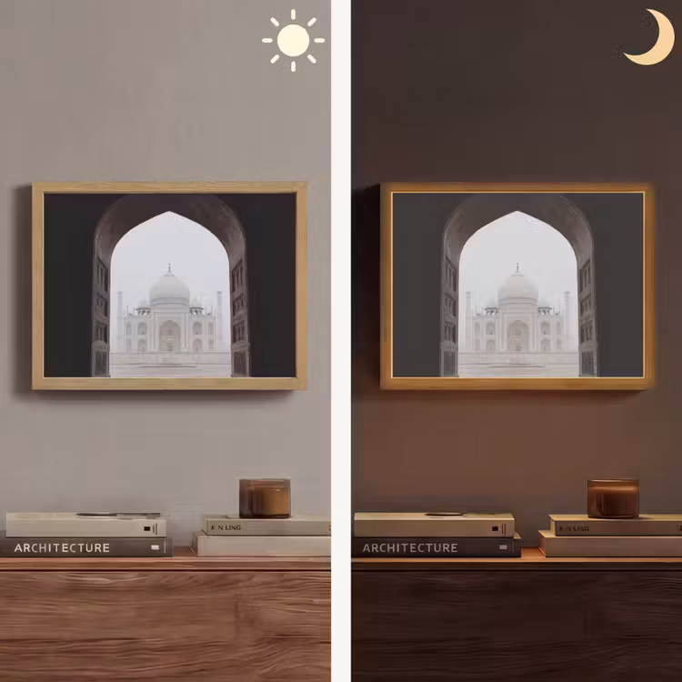 Poort - Symmetrische koepel - Minaretten - Moskee Light Box met batterij (Wandlamp) middel -sfeer3