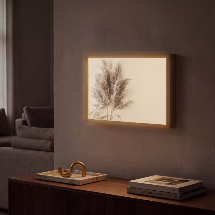 Graan - Pastel - Natuur Light Box met batterij (Wandlamp) middel -sfeer1
