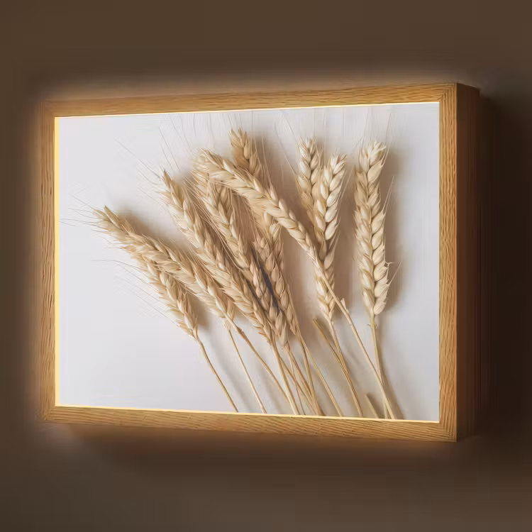 Graan - Geel - Wit - Stilleven Light Box met batterij (Wandlamp) middel -z3d_website