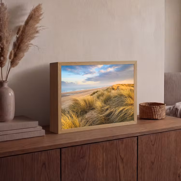 Gras - Duinen - Strand - Zomer Light Box met batterij (Wandlamp) middel -sfeer2