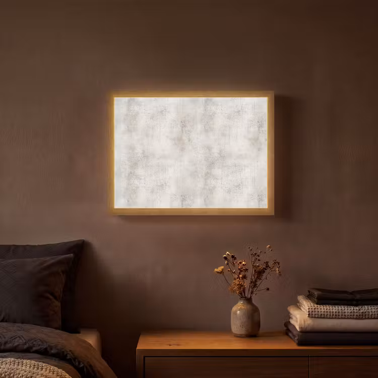Grijs - Beton - Verweerd Light Box met batterij (Wandlamp) middel 907 -sfeer4