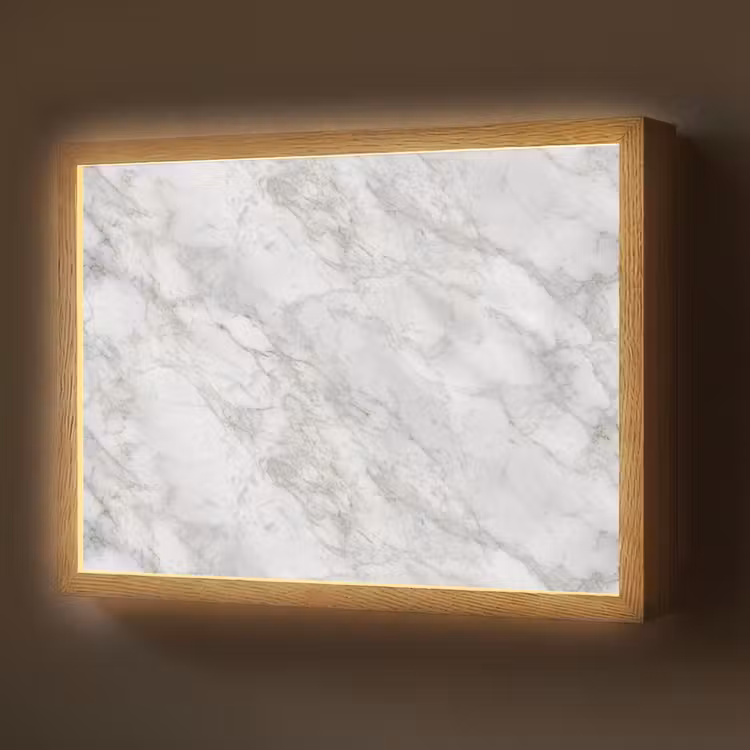 Grijs - Wit - Marmer Light Box met batterij (Wandlamp) middel 907 -z3d_website