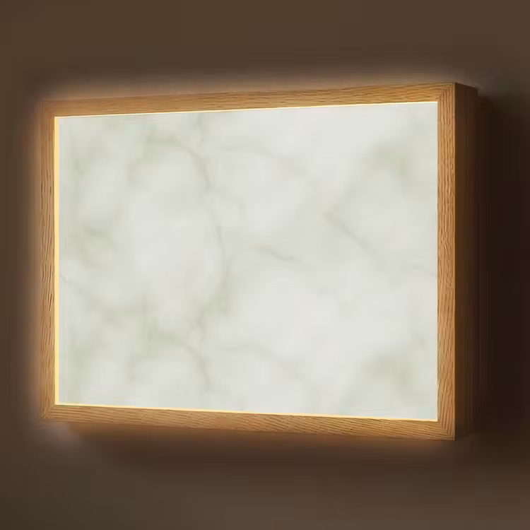 Groen - Marmer - Aders Light Box met batterij (Wandlamp) middel 907 -z3d_website