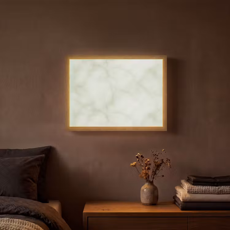 Groen - Marmer - Aders Light Box met batterij (Wandlamp) middel 907 -sfeer4