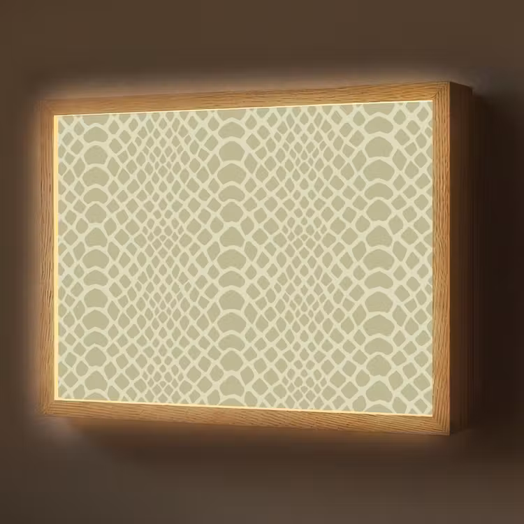 Groen - Patroon - Schubben Light Box met batterij (Wandlamp) middel 907 -z3d_website