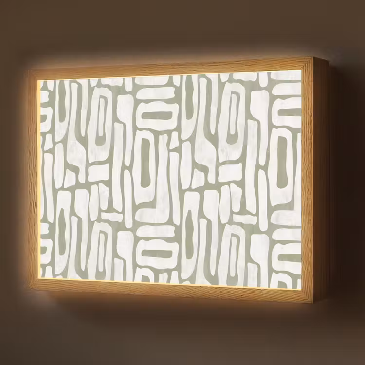 Groen - Wit - Kronkelen Light Box met batterij (Wandlamp) middel 907 -z3d_website