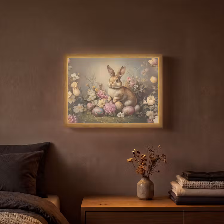 Haas - Stilleven - Bloemen Light Box met batterij (Wandlamp) middel -sfeer4