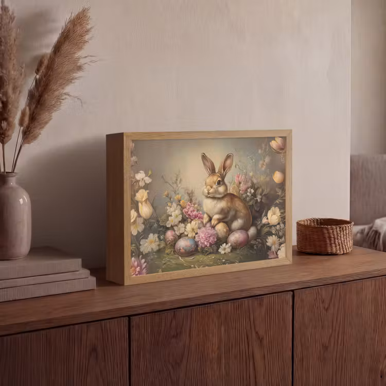 Haas - Stilleven - Bloemen Light Box met batterij (Wandlamp) middel -sfeer2