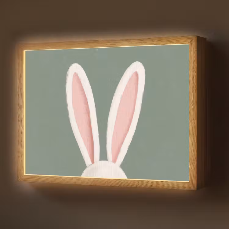 Hazen - Oren - Roze Light Box met batterij (Wandlamp) middel -z3d_website