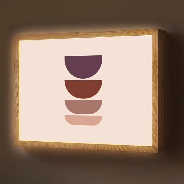 Harmonieus - Symmetrisch - Rood Light Box met batterij (Wandlamp) middel -z3d_website