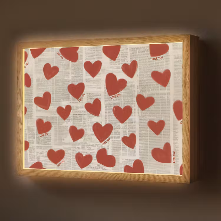 Hartjes - Krant - Loveyou Light Box met batterij (Wandlamp) middel -z3d_website