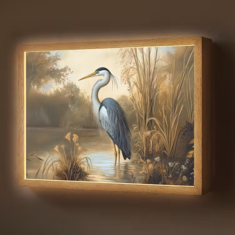 Reiger - Water - Planten Light Box met batterij (Wandlamp) middel -z3d_website